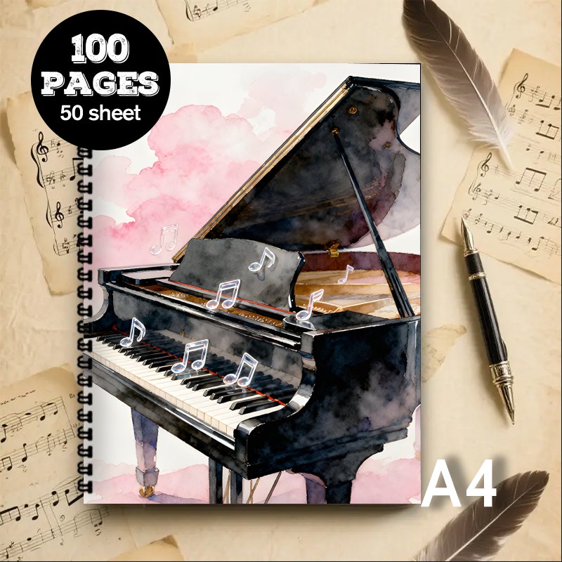 Blank Sheet Music Notebook - A4 Size, Music Notebook,Multi-Purpose Sheet Music