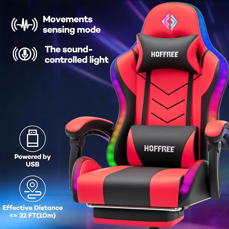 RGB Gaming Chair with Speakers - đánh giá và giá Music