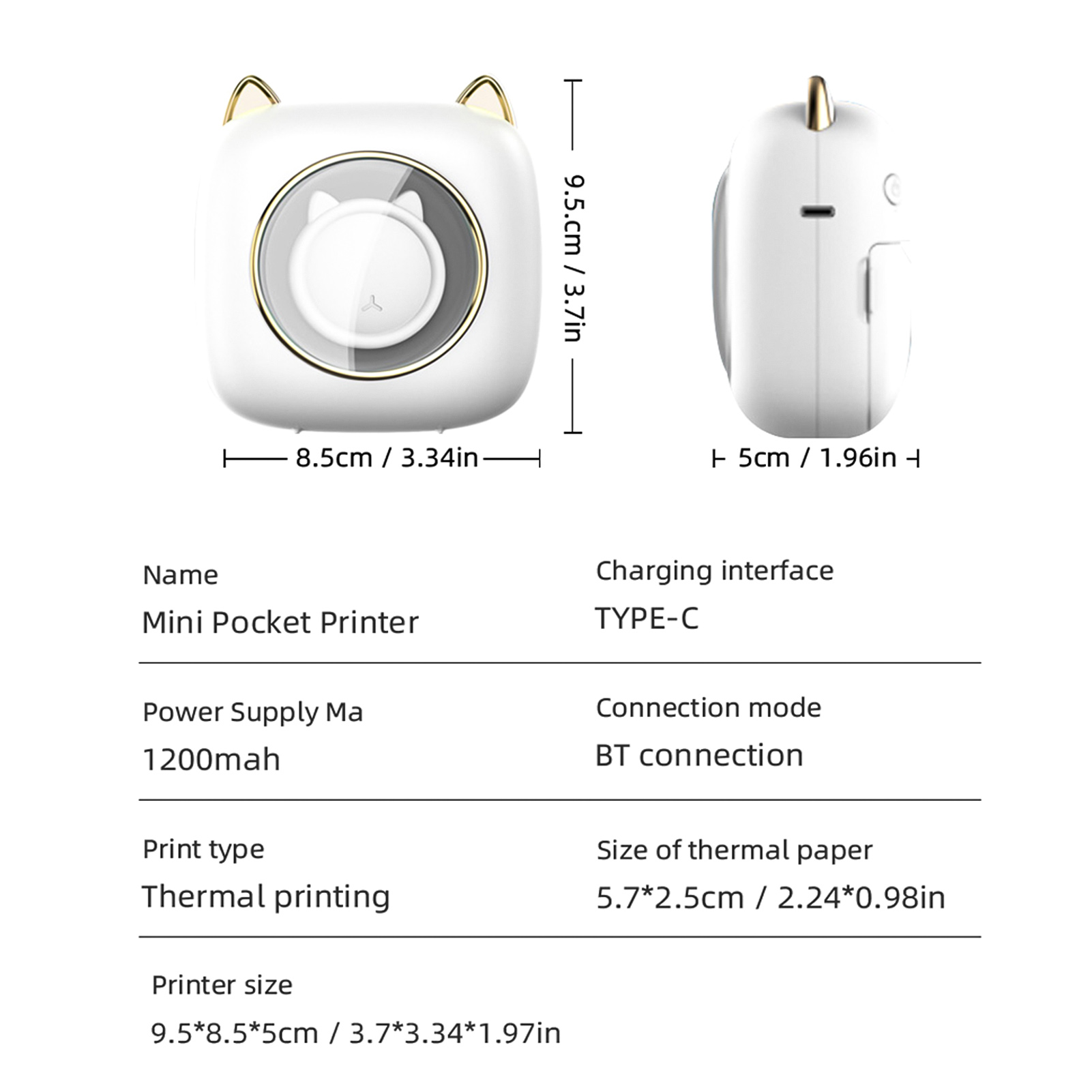 【New】C23 Portable Thermal Prin - đánh giá và giá Mini Pocket Thermal Printer Paper Roll