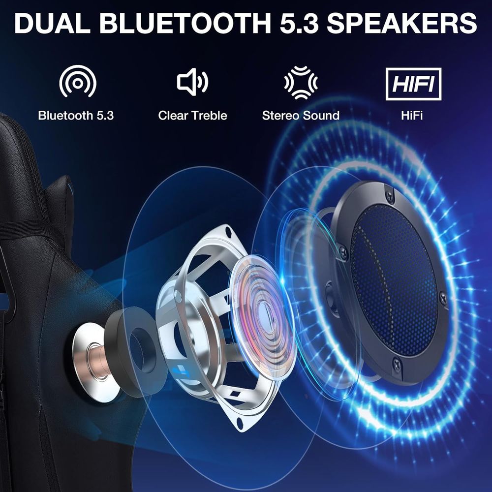 RGB Gaming Chair with Bluetoot - đánh giá và giá Music