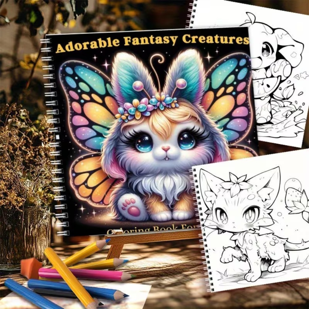 Adorable Fantasy Creatures Col - đánh giá và giá Adult Coloring Book Stress Relief