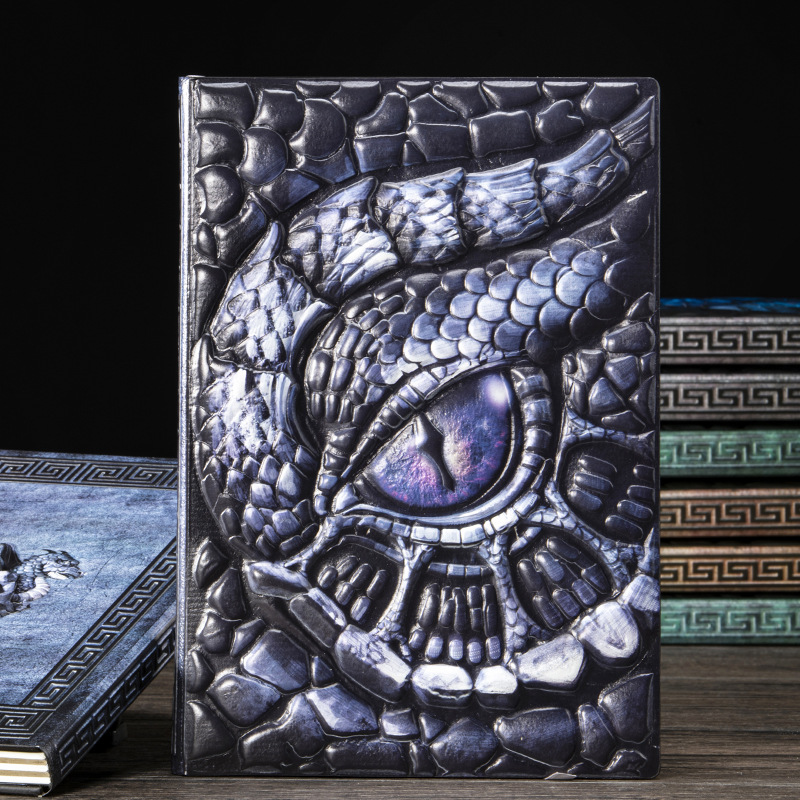 A5 3D Embossed Dragon Eye Note - đánh giá và giá Vintage Leather Journal Notebook